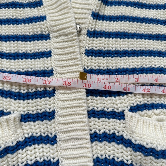 Tommy Hilfiger Blue & White Striped Knit Cardigan - Picture 7 of 9